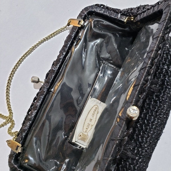 Vintage kiss lock woven handbag - Picture 6 of 7